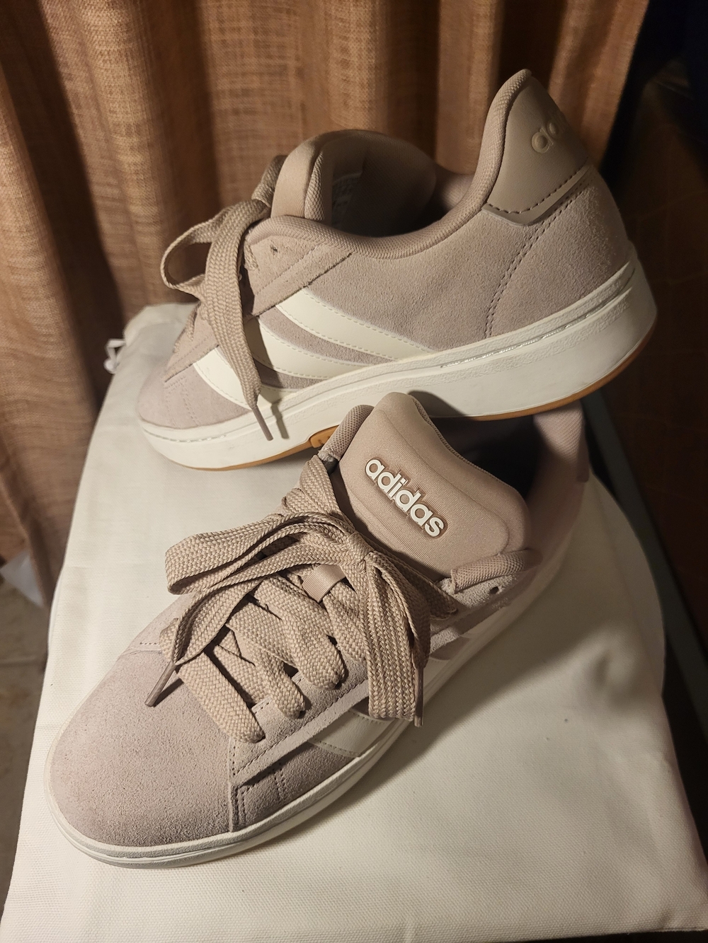 Adidas Suede Low-Top Sneakers in Blush